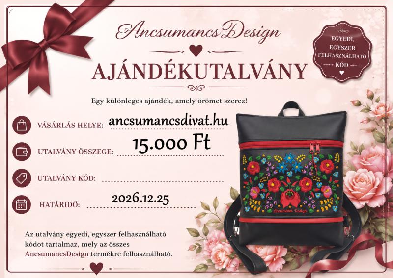 15000 Forint értékű Ajándékutalvány