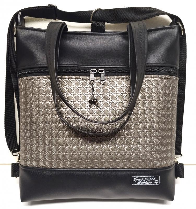 4in1 nagy csini fekete-3D platina  univerzális táska hátizsák