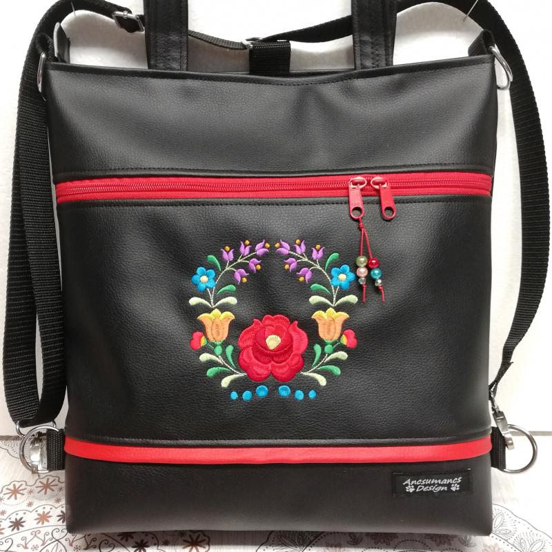 4in1 nagy csini hímzett univerzális táska hátizsák Hungarian Folkart05