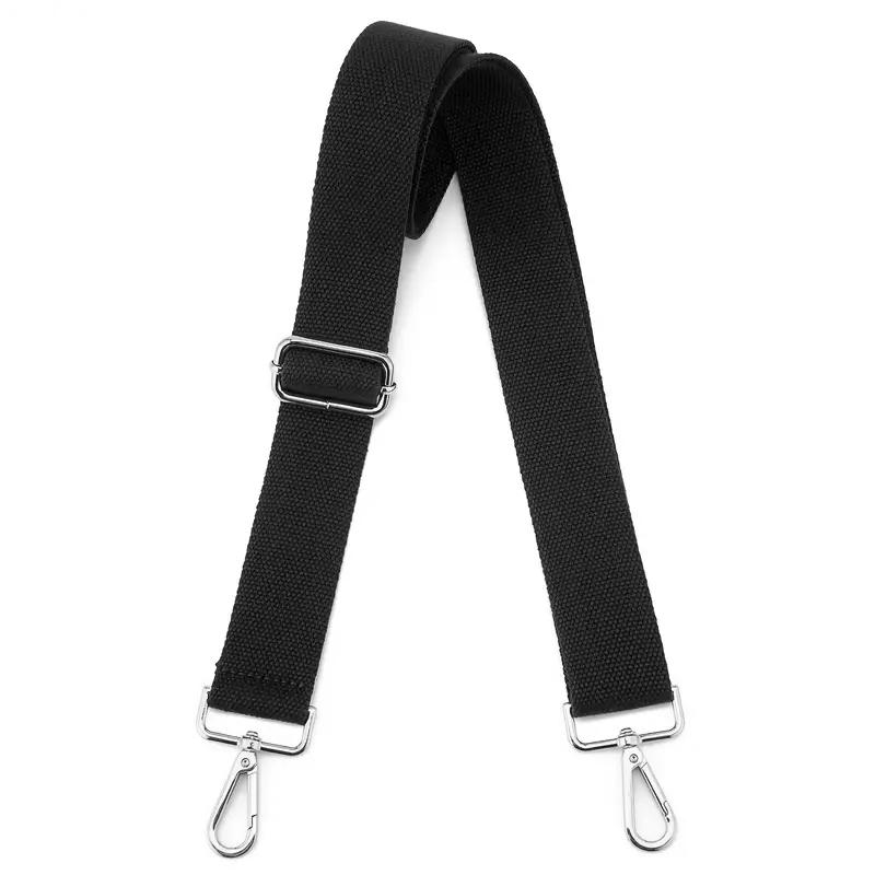 Állítható méretű heveder táskafül normál karabinerekkel 3cm fekete (m144)