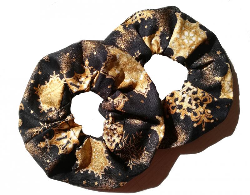 AncsuArt Hair textil hajgumi - Fekete-arany