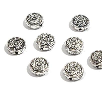 Antik ezüst színű fém köztes lapos díszes kelta stílusú (10darab/csomag)