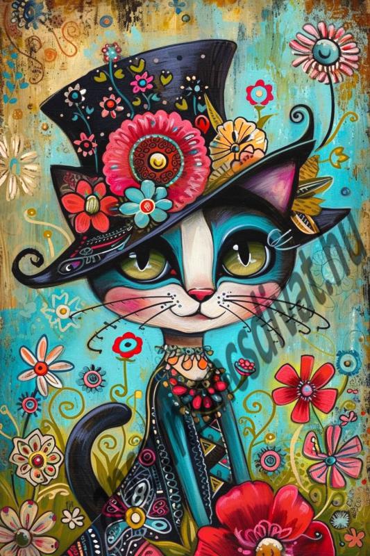 Cica macska 002 cordura textilpanel választható méretben