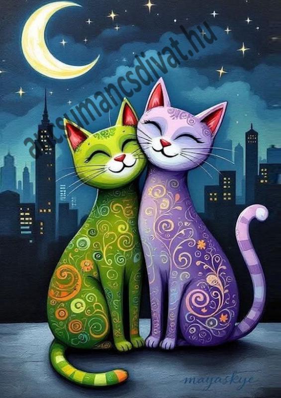 Cica macska 003 textilpanel választható méretben