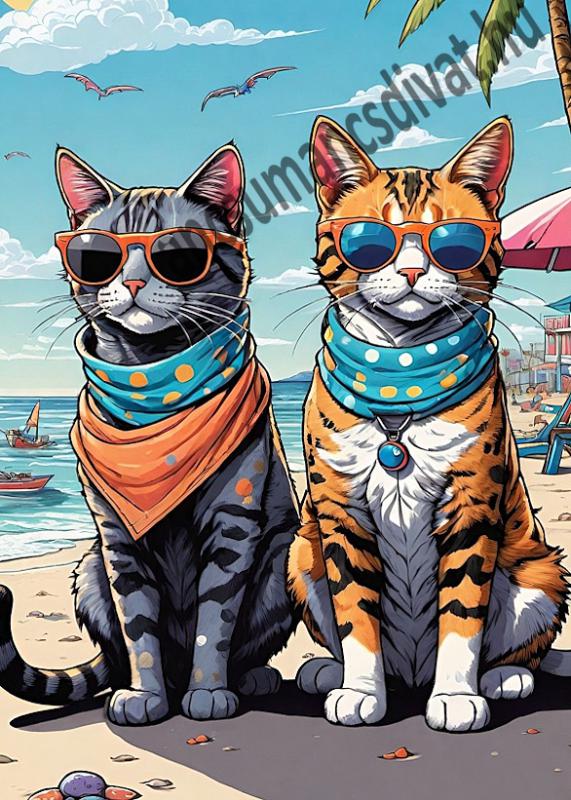 Cica macska 006 textilpanel választható méretben