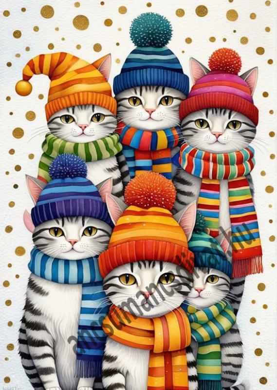 Cica macska 007 textilpanel választható méretben