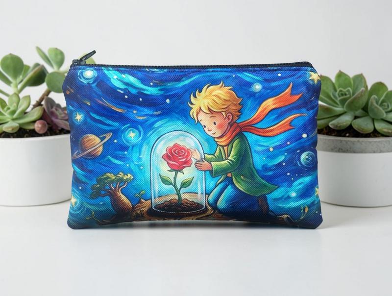 Cipzáras vízlepergető cordura tároló neszi 18x12cm - Kis Herceg 01