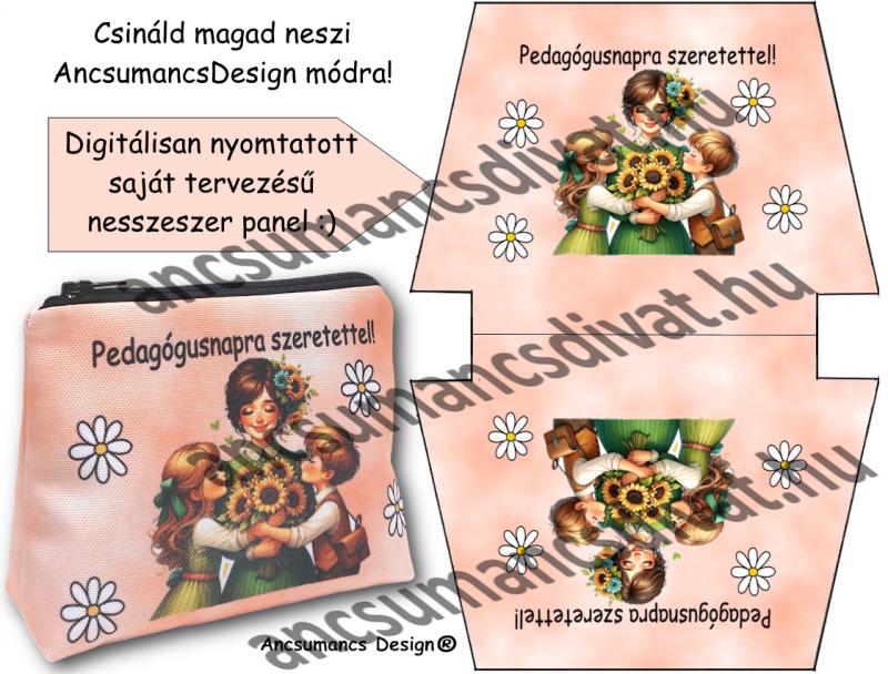 Csináld magad neszi! digitális nyomtatású gyöngyvászon nesszeszer panel - Pedagógusnapra01