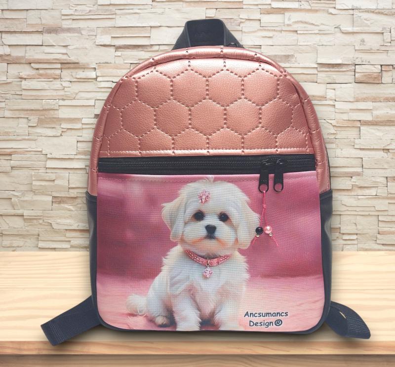 Cuki Selyemkutya fekete-rose Back Pack S hátizsák 28x24x10