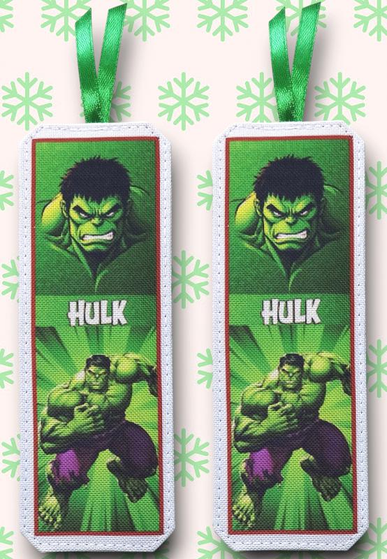 Designer cordura-bőr könyvjelző - Hulk01