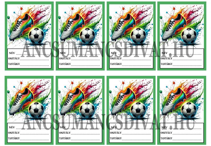 Designer füzetcimke 8darab/szett Foci Futball 01