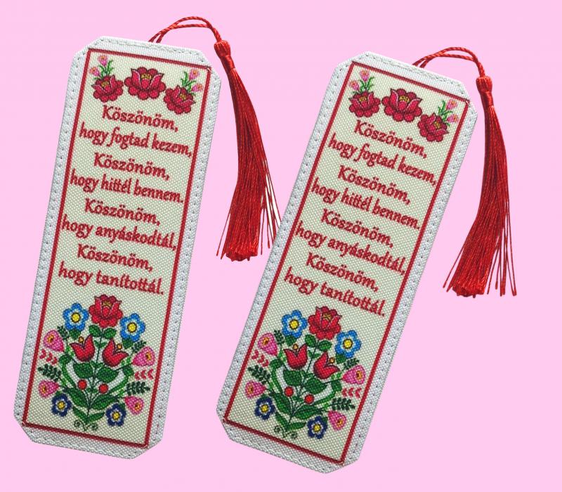 Designer könyvjelző tanároknak tanév vége Köszönöm hogy fogtad kezem...piros