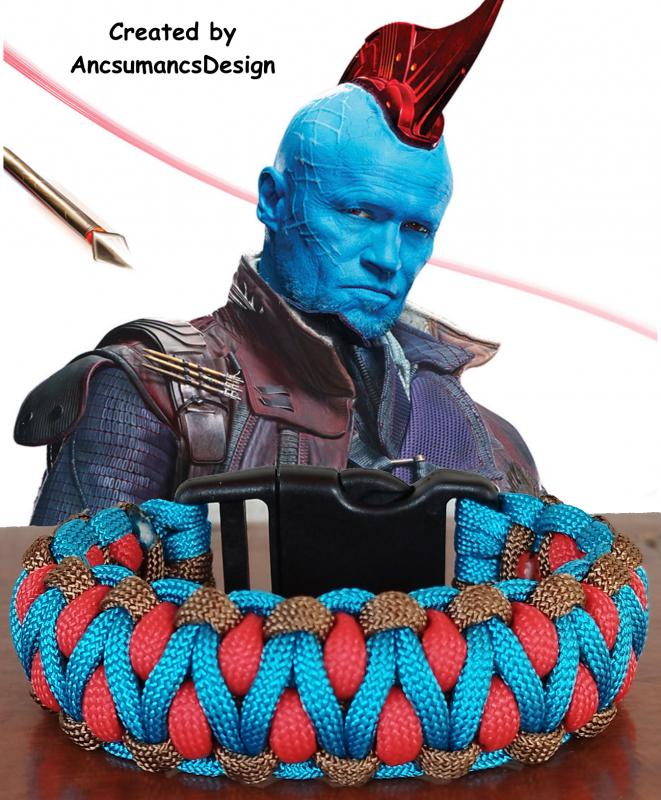 Designer túlélő paracord karkötő  biztonsági csattal DRAGON EYE YONDU (csuklóméret 19-20cm)