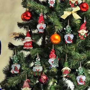10 darab karácsonyi fa manó dekoráció karácsonyfadísz