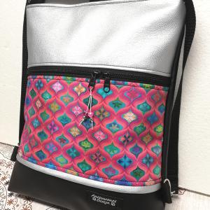 3in1 hátizsák pakolós univerzális táska fekete-görög-ezüst