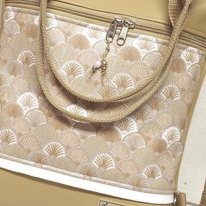 4in1 elegáns női univerzális hátizsák oldaltáska Drapp-mermaid