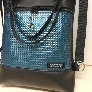 4in1 hátizsák univerzális táska 3D piramis türkíz