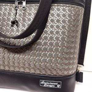 4in1 nagy csini fekete-3D platina  univerzális táska hátizsák