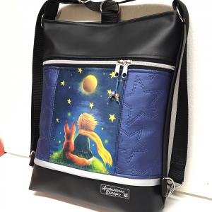 A kis herceg 3in1 hátizsák univerzális táska fekete-sötétkék