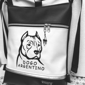 Argentin Dog kutyusos hímzett 3in1 hátizsák univerzális táska