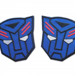 Autobot Robot kék Vasalható varrható hímzett felvarró folt 9x9cm