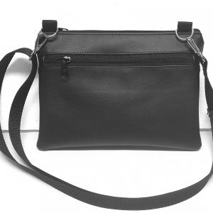 Elegáns szegecsekkel díszített Vadócka borítéktáska fekete-ezüst