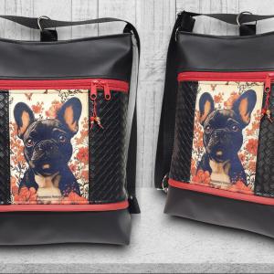 Francia bulldog 3in1 hátizsák univerzális táska