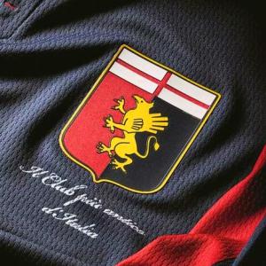 Genoa C.F.C. Vasalható varrható hímzett felvarró folt 8x6cm