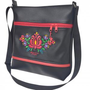 Hímzett 30x30-as Matyó virágos pakolós válltáska oldaltáska HungarianFolkart28