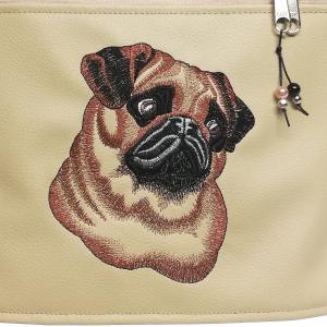 Hímzett mopsz kutyusos 3in1 hátizsák univerzális táska