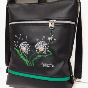 Hímzett pitypang 3in1 hátizsák univerzális táska