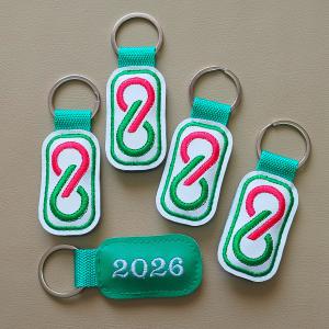 Hímzett Rendszerváltás 2026 kulcstartó (zöld)