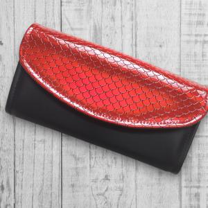 Irattartó nagy pénztárca Fekete - Piros mermaid hologram