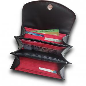 Irattartó nagy pénztárca Fekete - Piros mermaid hologram