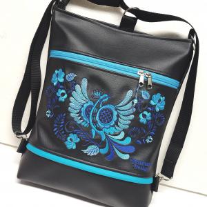 Jégmadár - 3in1 hátizsák univerzális táska fekete türkiz