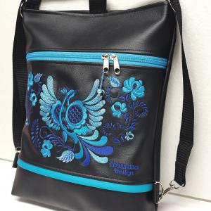 Jégmadár - 3in1 hátizsák univerzális táska fekete türkiz