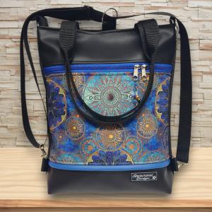 Kék mandalák 4in1 hátizsák univerzális rohangálós táska
