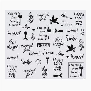 Körömépítés - Körömdíszítő matrica A1522