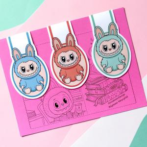LABUBU Kézműves mágneses könyvjelző szett 3darab/szett 9,5cm