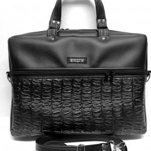 Laptop táska Irattartó táska fekete 3D feketével Férfiaknak is!