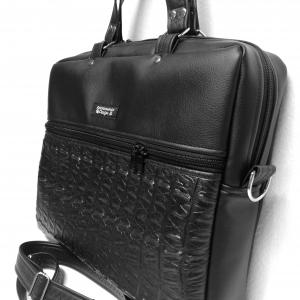 Laptop táska Irattartó táska fekete 3D feketével Férfiaknak is!