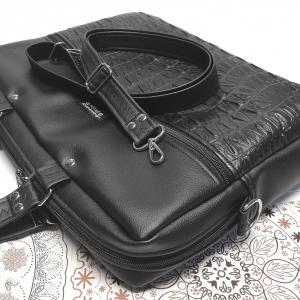 Laptop táska Irattartó táska fekete 3D feketével Férfiaknak is!