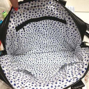 Laptop táska irattartó táska HungarianFolkart12 türkiz hímzéssel fekete alapon