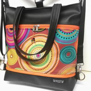 Mandalák 4in1 nagy csini univerzális táska hátizsák narancs