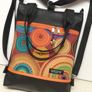 Mandalák 4in1 női hátizsák pakolós rohangálós táska narancs díszítéssel