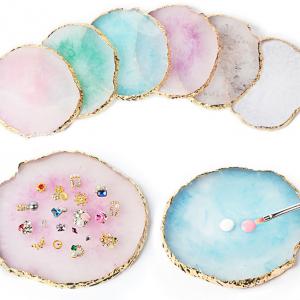 Márványkő Színkeverő Tiptartó Paletta KÉK