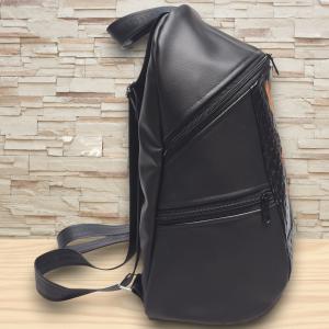MAXIM BackPack L hátizsák textilbőr pántokkal cicás panellel 36x28x16