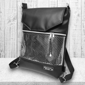 Metál sellőmintás Fedélrészes 3in1 hátizsák univerzális táska