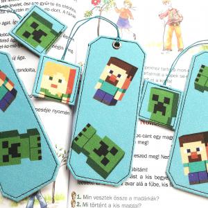 Minecraft  fityegős könyvjelző