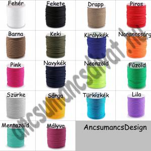 Neves paracord  slusszkulcsdísz kulcstartó karabinerrel ezüst betükkel